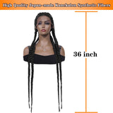 Double Dutch Braided Lace Front Wigs with Baby Hair Synthetic Braids Wig