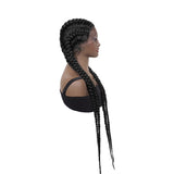 Double Dutch Braided Lace Front Wigs with Baby Hair Synthetic Braids Wig