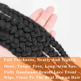 Double Dutch Braided Lace Front Wigs with Baby Hair Synthetic Braids Wig