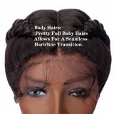 French Braided Wigs for Black Women 100% Hand Braided Swiss Lace Synthetic Hair