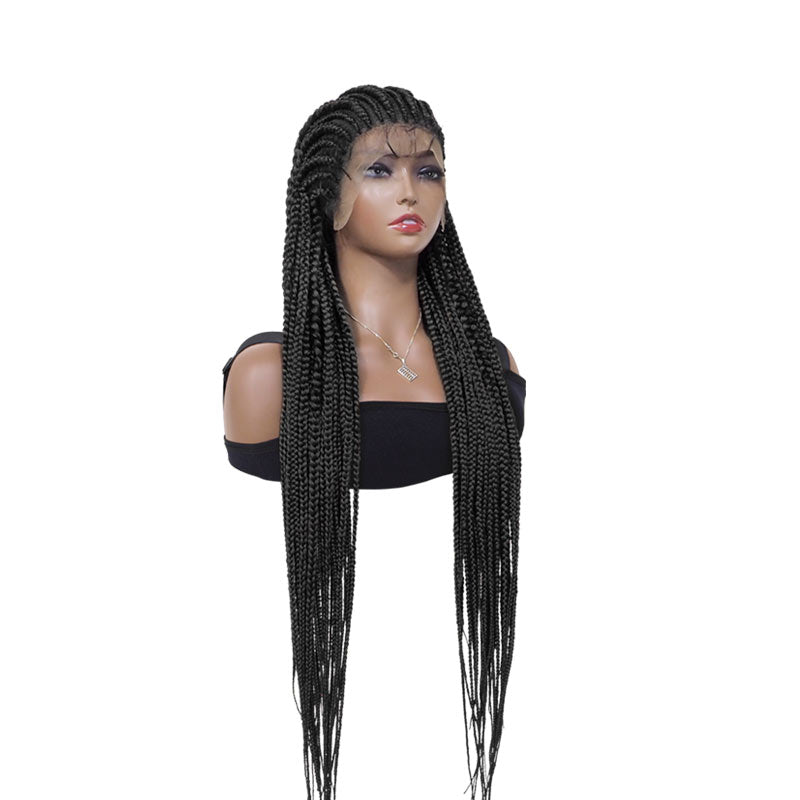 Stitch Cornrow Braid Wigs Synthetic Hair Full Head for Black Women