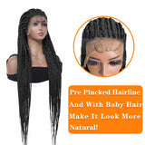 Stitch Cornrow Braid Wigs Synthetic Hair Full Head for Black Women