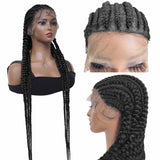 Full Lace Stitch Braided Wig Hand Braided Cornrow Wigs Lightweight