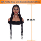 Full Head Lace Front Box Braided Cornrow Braids Lace Frontal Wig Synthetic Hand Braid