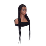 Full Head Lace Front Box Braided Cornrow Braids Lace Frontal Wig Synthetic Hand Braid