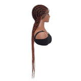 Full Lace Braided Wigs 38" Synthetic Hair Box Braids Wig with Baby Hair For Black Women