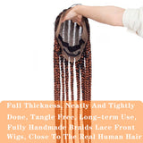 Full Lace Braided Wigs 38" Synthetic Hair Box Braids Wig with Baby Hair For Black Women