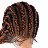 Full Lace Braided Wigs 38" Synthetic Hair Box Braids Wig with Baby Hair For Black Women