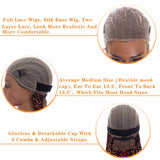 Full Lace Braided Wigs 38" Synthetic Hair Box Braids Wig with Baby Hair For Black Women