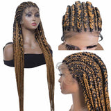 Handmade Braided Cornrow Wig Synthetic Box Braided Wigs for Black Women