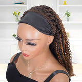 Kinky Curly Headband Wigs Human Hair Highlight 4P27 African American Wig