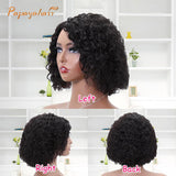 Human Hair Glueless Bob Wigs Water Wave Black