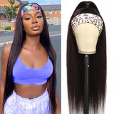 Human Hair Headband Wig Glueless Half Wig All Textures Black Brown Wigs