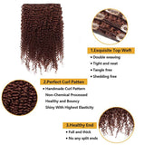 Human Hair Kinky Curly Clip In Hair Extensions Unprocessed Virgin Hair Dark Auburn 33