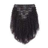 Kinky Curly Clip In Human Hair Extensions For Black Women 8pcs Honey Blonde 27#