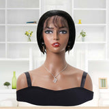 Slick Back Lace Front Bob Wigs Human Hair with Baby Hair For Women