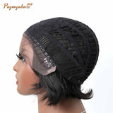 Slick Back Lace Front Bob Wigs Human Hair with Baby Hair For Women