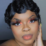 Pixie Cut Wig Finger Wave Ocean Wave Short Cut Wigs Classic Hairstyle For Black Women