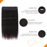 Clip In Hair Extensions Human Hair Silk Seam Straight One Piece