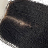 Human Hair Bundles With Lace Closure Straight Virgin Hair 2x4 Machine Made Closure