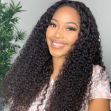 Kinky Curly Headband Wigs Human Hair Half Wigs for Black Women