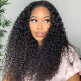 Kinky Curly Headband Wigs Human Hair Half Wigs for Black Women