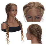 Lace Front Braiding Cornrow Braids Wig with Baby Hair African Black Women