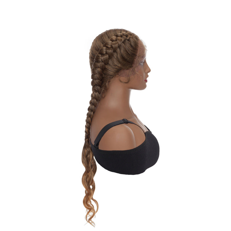 Lace Front Braiding Cornrow Braids Wig with Baby Hair African Black Women