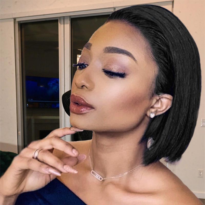 Short lace front wigs with baby hair hotsell
