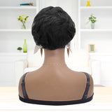 Short Human Hair Pixie Curly Lace Front Wigs for Women Pre-Plucked Hand-Tied Hairline