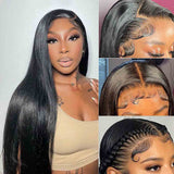 HD Lace Front Wigs Human Hair Straight Wig with Baby Hair for Black Women