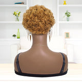 Pixie Wigs Italian Curly Lace Front Bob Short Cut Wig Stylish Human Hair