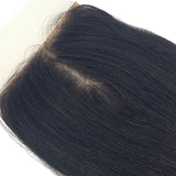 3PCS Human Hair Straight Bundles With 4x4 Lace Closure Machine Made