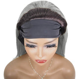 Grey Headband Wig For Women Human Hair Ombre Black Wigs