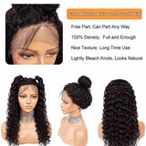 HD Transparent Lace Front Wigs Kinky Curly Human Hair Pre Plucked 150% Density