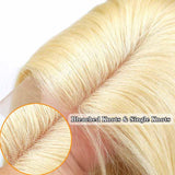 Glueless 13x4 Invisible Transparent HD Straight Lace Front Wig Blonde Hair For Black Women