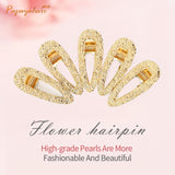Bling Gold Hair Clips For Women Fashion Chic Hair Accessories