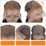 Ombre Human Hair Lace Frontal Wigs Brown on Black Hair Wig Straight Lace Wig
