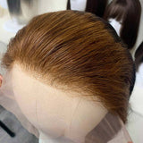 Ombre Human Hair Lace Frontal Wigs Brown on Black Hair Wig Straight Lace Wig