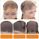 HD Lace Front Wigs Human Hair Straight Highlight Wig Pre-Plucked With Baby Hair