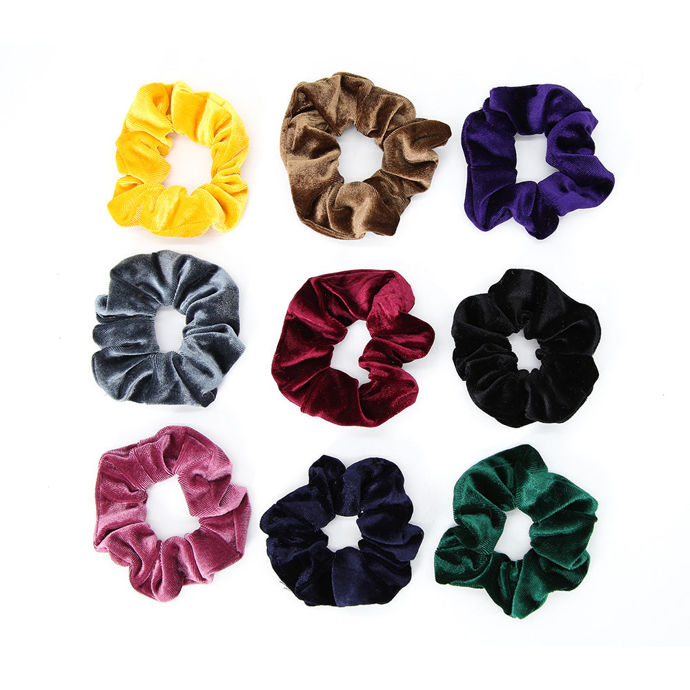 Velvet Scrunchies Pure Color in Hair Accessories