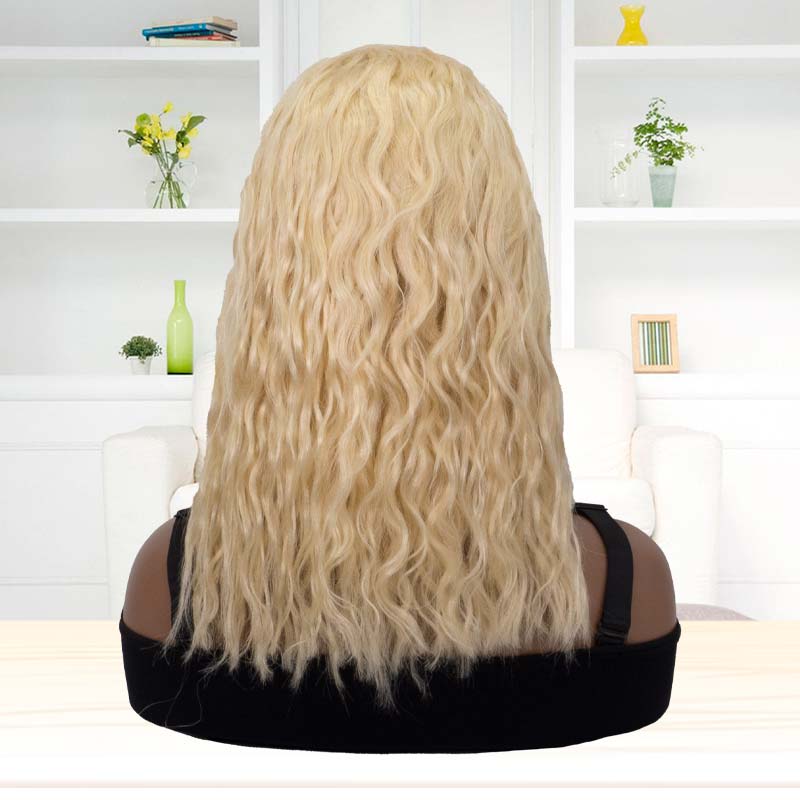 Short Bob Wigs Wavy Human Hair for Black Women 13x4 HD Glueless Blonde Wig