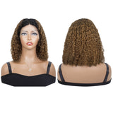 Short Curly Brown Wigs Human Hair Natural Looking Glueless Wig