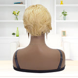 Pixie Wigs Bob Cut Human Hair Blonde 613 Lace Front Wig Pre Plucked With Baby Hair