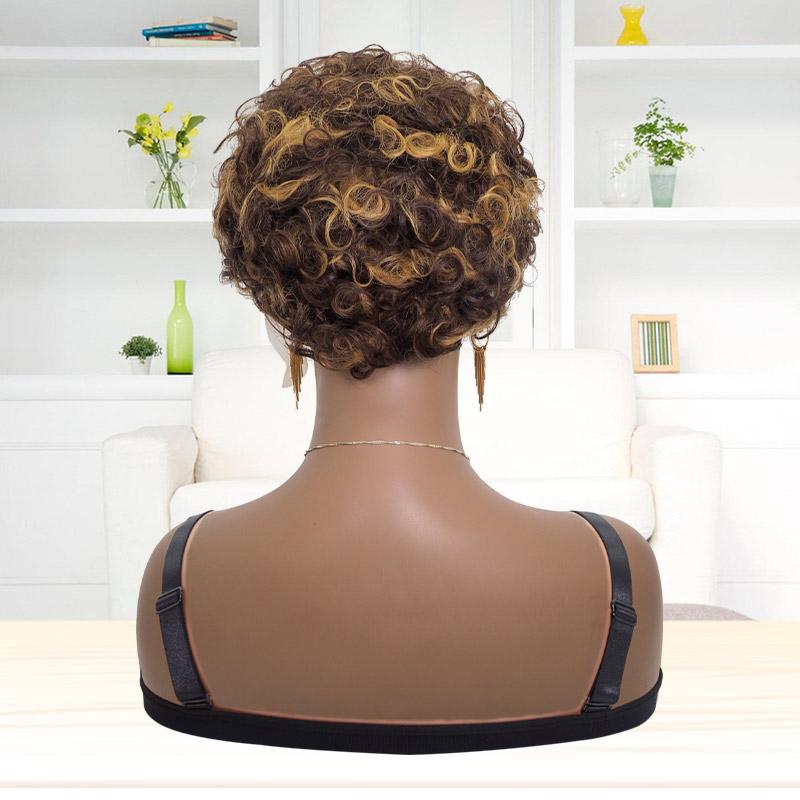 Short Lace Front Pixie Cut Wigs Bob Human Hair Highlight Lace Frontal Wig