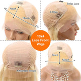 Lace Front Wigs Short Bob Blonde Glueless Straight Human Hair Wig With Baby Hair