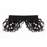 8 Inches Human Hair Curly Flat Bangs
