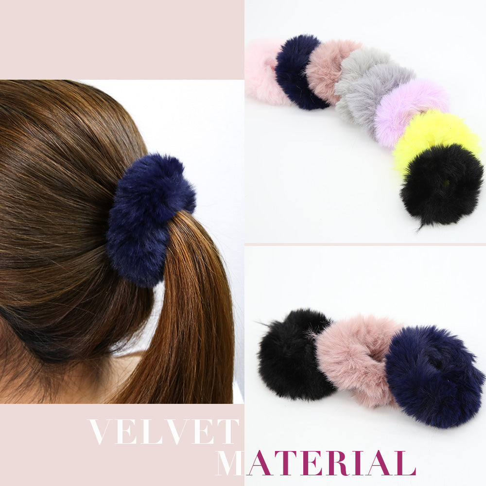 Furry Scrunchies For Hair Women's Hair Accessories